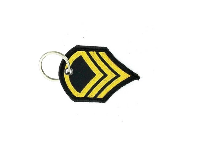 Porte-clés Patch Brodé Stop - Biker Motard Airsoft - Multicouleur