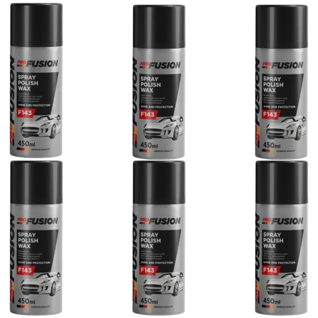 ProFusion Cera Carnauba Rápida en Spray para Coches Brillo Protección x6 450 ml