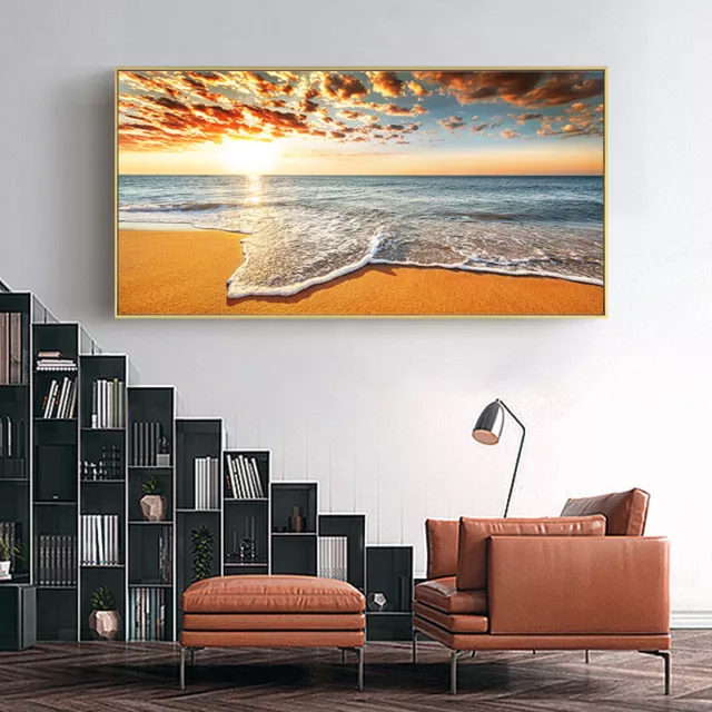 Canvas Painting Sea Beach Landscape Posters Prints Canvas Wall Art Wall Pictures
