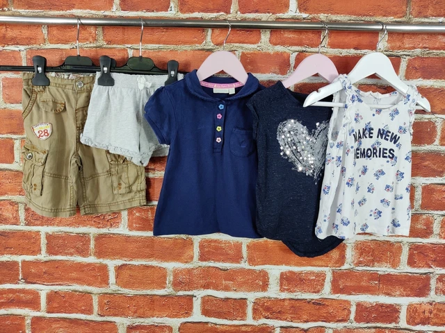 GIRLS BUNDLE AGE 2-3 YEARS NEXT JOJO MAMAN BEBE etc POLO TOP VEST SHORTS 98CM
