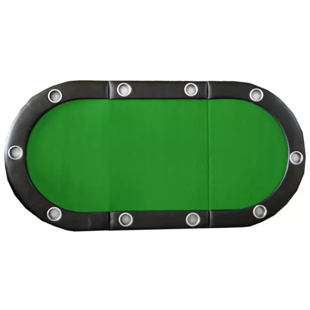 INO Design 84" Tri-Fold Green Casino Game Texas Holdem Folding Poker Table Top