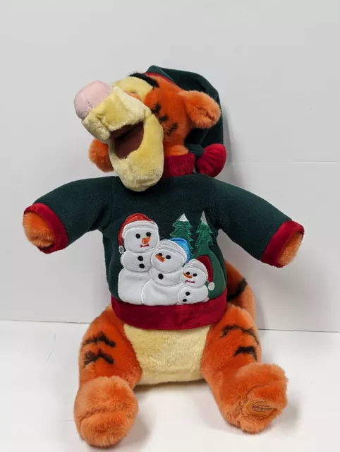 Tigger Snowman Plush Disney Store Exclusive 12” Winter Christmas