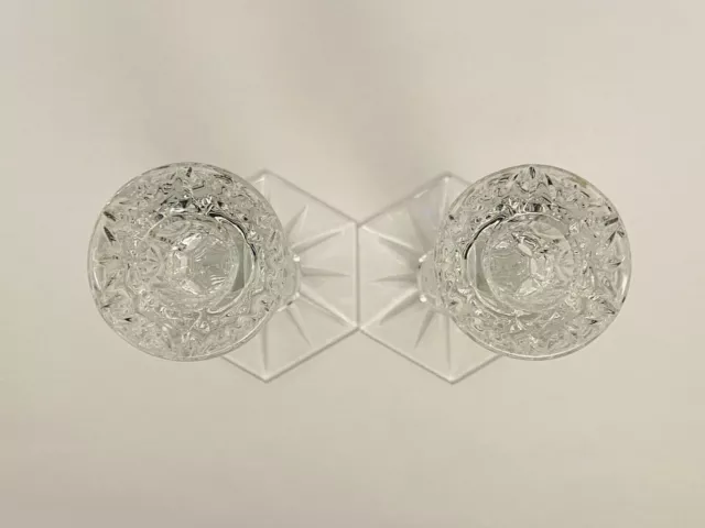 Vintage Waterford Crystal 10” Bethany Candlesticks Candle Holders Pair (2). 2