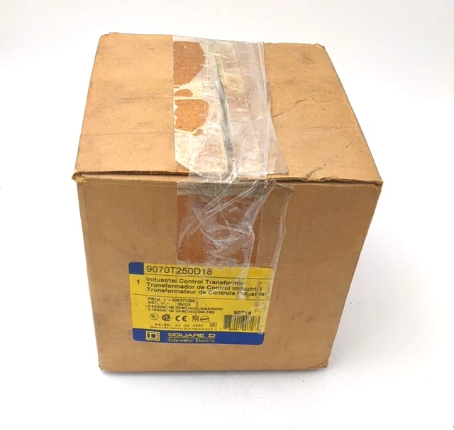 New Square D Industrial Control Transformer 9070T250D18  Ships from Vermont