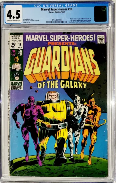 Marvel Super Heroes #18 CGC 4.5 (Marvel 1969) Origin/1st app Guardians of Galaxy