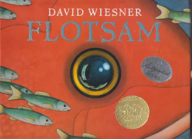 VG Autographed 2006 Hardcover dj Edition Caldecott Winner David Wiesner Flotsam