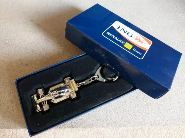 Official Renault F1 team ING Metal Chrome F1 Car keyring BNIB Alonso