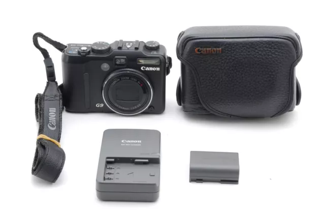 [NEAR MINT w/Case] Canon PowerShot G9 12.1MP Digital Compact Camera Black JAPAN