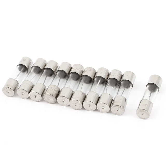 10 Pcs AC 250V 8A 5mm X 20mm Tube Verre Fusion Rapide Remplacement Fusibles