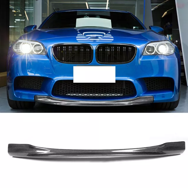 Carbon Fiber Front Bumper Lip Spoiler Fit For BMW F10 M5 Base Sedan 2012 13-2016