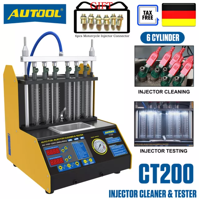 Testeur de Nettoyeur à Ultrasons Pour Car Injecteur de Carburant 6 Cylindre 220V