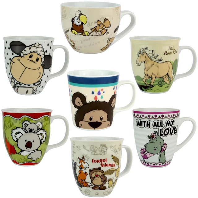 NICI Tasse aus Porzellan Kaffeetasse mit Motiv Kaffeebecher Pott Becher NEU