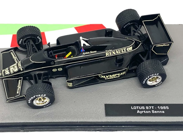 Miniature Ayrton Senna Lotus 97T Renault Turbo 1985 - 1:43 - N°9 - France
