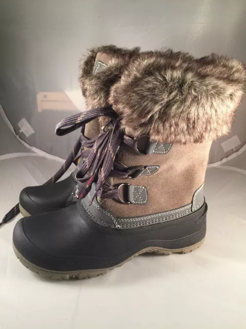 Khombu Grey Slope Women's Ladies Waterproof Winter Boots Size 6 New no box