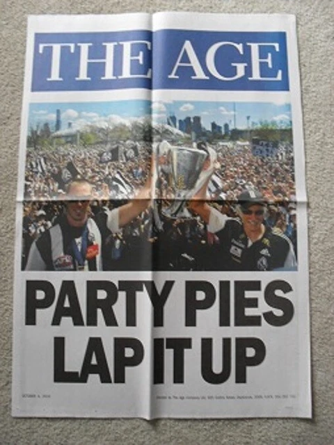 Collingwood Football Club Magpies 2010 Grand Final AFL Footy Posters Lot