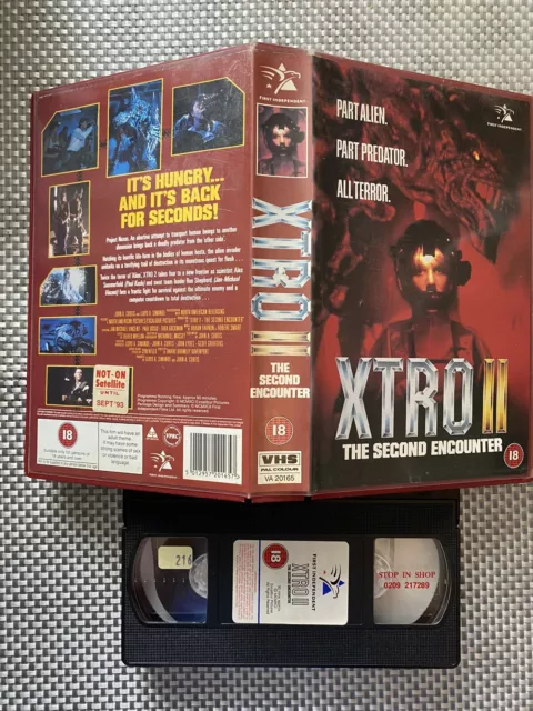 VHS VIDEO RARE EX RENTAL BIG BOX XTRO II 2 The Second Encounter HORROR SCI-FI