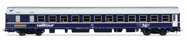 Rivarossi FS/TEN Voiture-lits MU 73 Toit argenté logo rond FS + Railtour logo Ep. IV