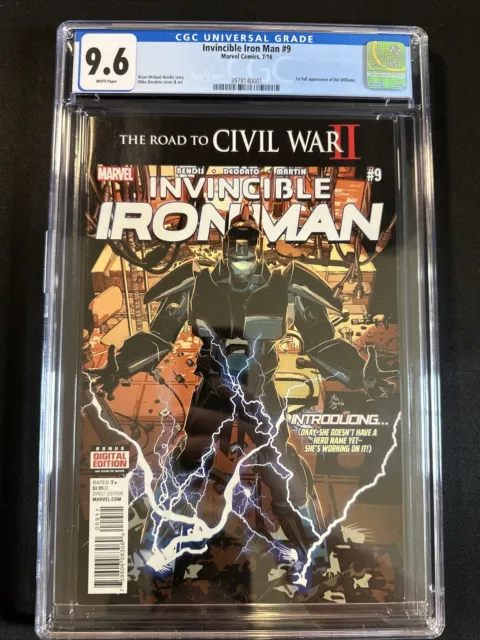 Invincible Iron Man #9 CGC 9.6 1st Appearance Riri Williams Marvel Comics 2016