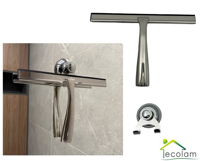 Limpiaparabrisas extractor de ducha 24,5 extractor limpiaparabrisas extractor de vidrio plata cromo