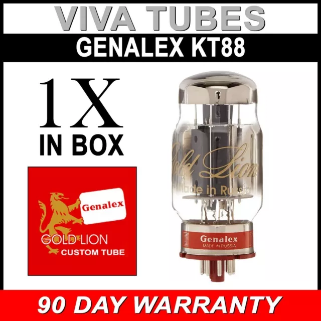 Brand New In Box Genalex Gold Lion Reissue KT88 / 6550 Vacuum Tube - Guaranteed