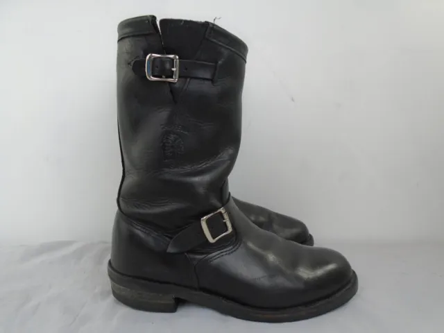 CHIPPEWA MOTORCYCLE ENGINEER Boots 27853 Black Leather USA Made Size 11 ...