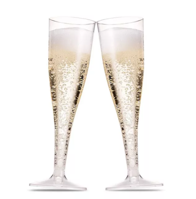 Plastic Champagne Flutes reusable  Glasses Clear Party Tableware