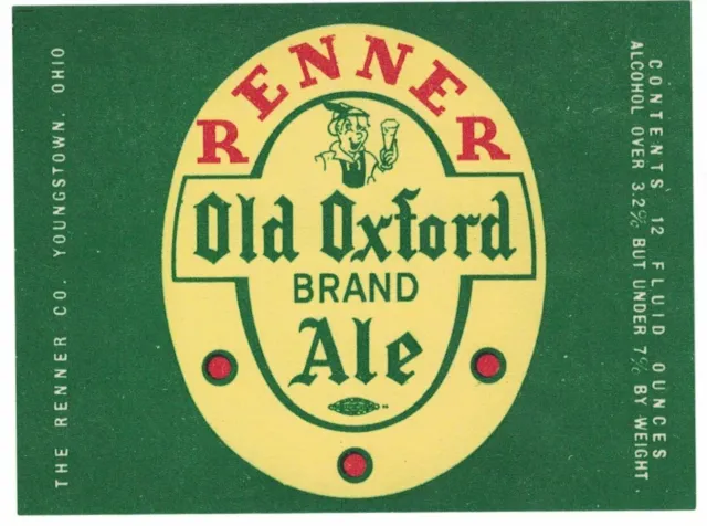 Renner Old Oxford Brand Ale Label