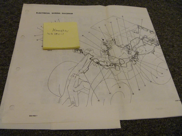 KOMATSU WA450-1 WHEEL Loader Electrical Wiring Diagram Schematic Manual
