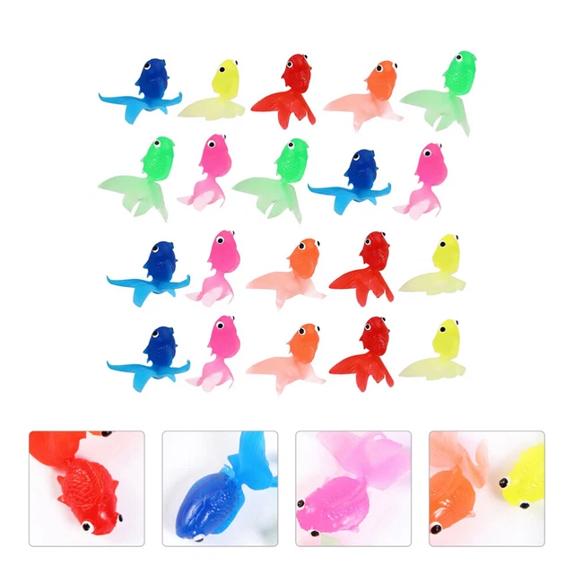 20 pz giocattolo divertente creativo TPR finto decorazione acquario pesci bambini giocattolo pesce (colore misto