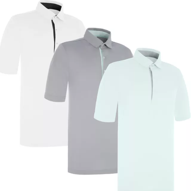 ProQuip Golf Mens Pro Tech Peached Short Sleeve Polo Shirt