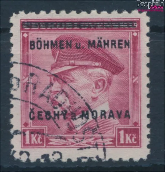 Briefmarken Böhmen und Mähren 1939 Mi 9 Stempel nicht prüfbar gestempelt (103514