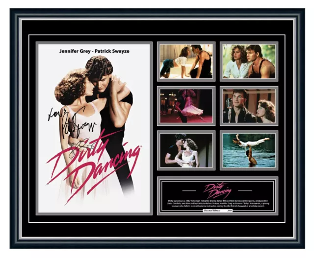 Dirty Dancing Patrick Swayze Jennifer Grey Signed Framed Memorabilia