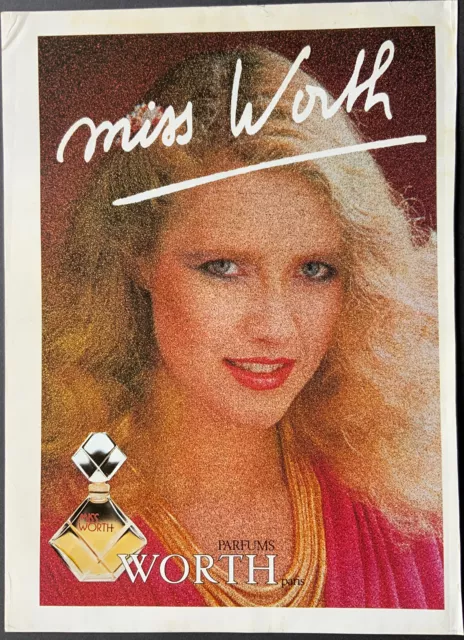 Miss Worth Parfums Paris Original Vintage Paper Advert 1980