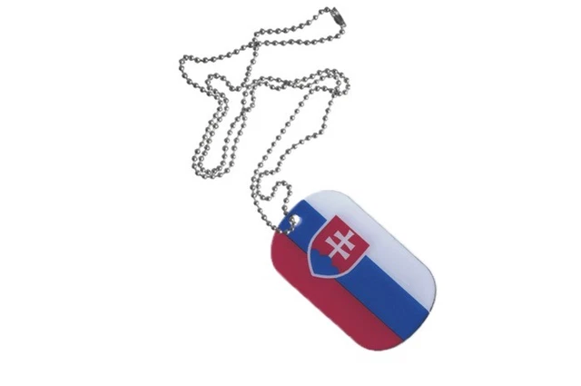 Dog Tag Fahne Flagge Slowakei DogTag 3x5cm Kette mit Anhänger