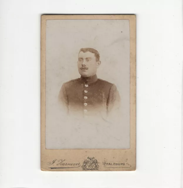 CDV Foto Soldat - Pfalzburg um 1900