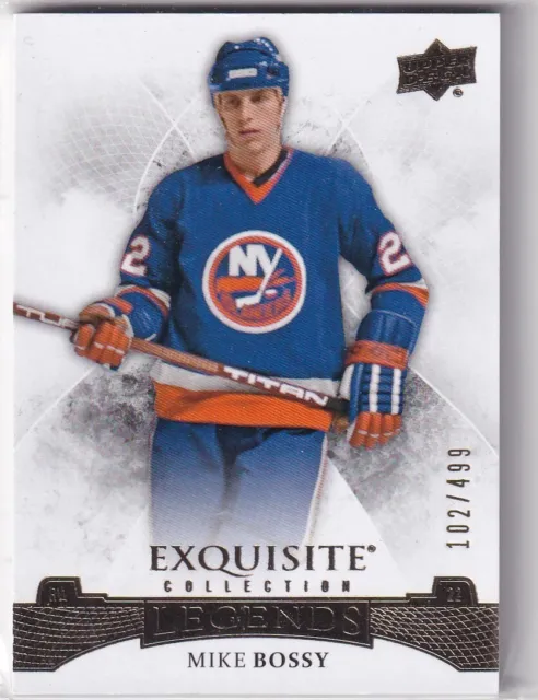 15/16 Ud Exquisite Mike Bossy Legends Base Card Sp /499 #44