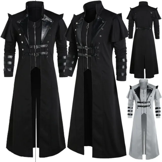 New 2022 Dress Men Elf Pirate Gothic Men\'s Steampunk Tailcoat Jacket