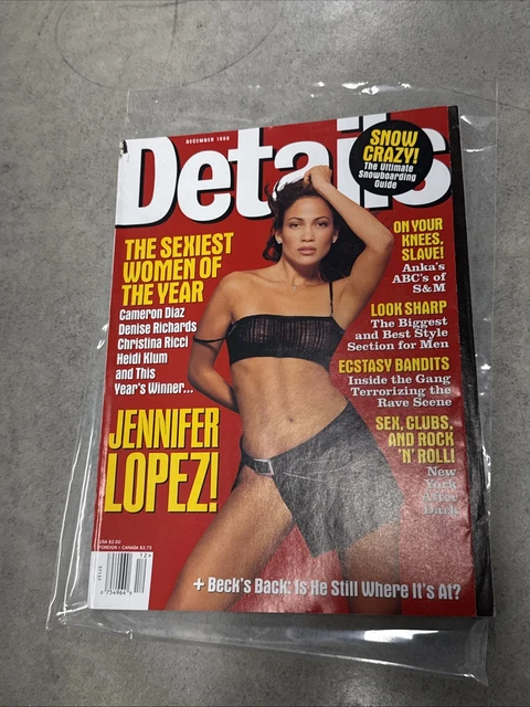 FM UK　december 1998  Jennifer lopez DETAILS MAGAZINE DECEMBER 1998 Jennifer Lopez JLo Y2K Lara Croft