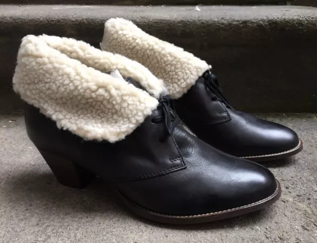 Destockage : Bottines Fourrees Marque Impact Cuir Noir @ T 41 @ Neuf 109€ @ N418