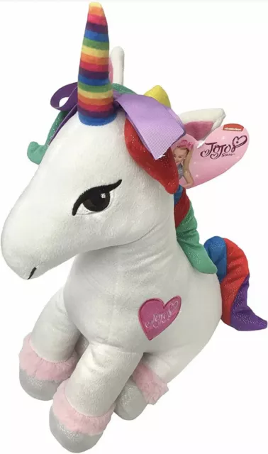 Nickelodeon JoJo Siwa Plush Sparkle Rainbow Unicorn 23" Pillow Buddy