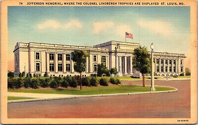 Jefferson Memorial St Louis Missouri MO c1935 Unposted Postcard