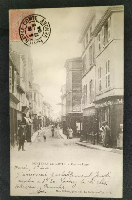 CPA Vendée 85 - Fontenay-Le-Comte - Rue des Loges - 1904 - Mme Milheau  phot.