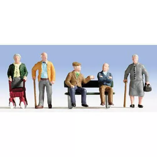 Noch 15551 - Senior Citizens (5) and Bench Figure Set - HO / OO Gauge