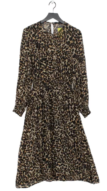Zara Women's Maxi Dress M Brown Viscose with Polyester Maxi