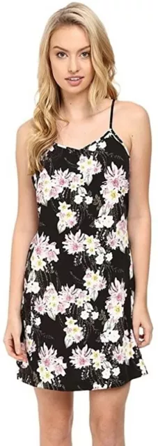 kensie 241275 Womens Botanical Florals Shift Dress Black Combo Size Large