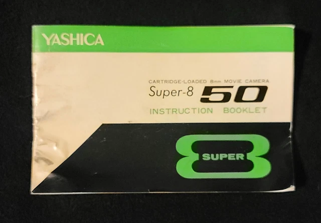 Vintage Yashica Super-8 50 Movie Camera Instruction Manual