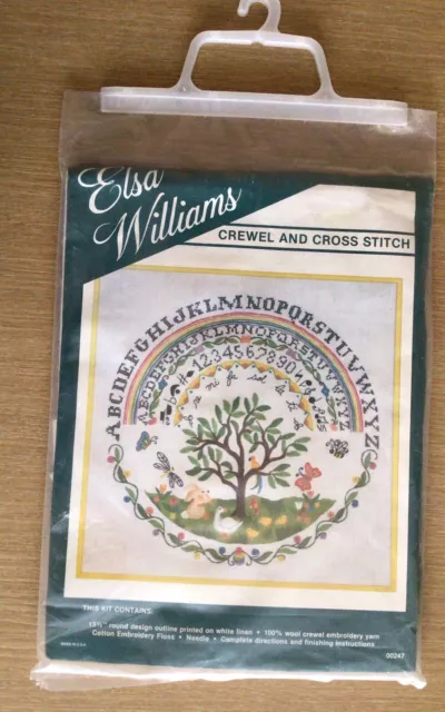 Elsa Williams Alphabet, Rainbow, Music And Nursery Crewel and Cross Stitch Kit