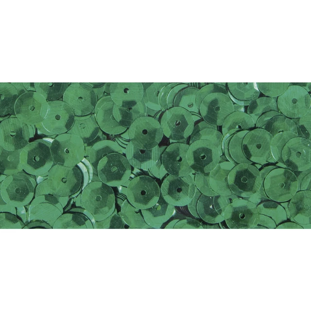 Lentejuelas Verde Ø 6 MM Hinchado Caja 6G Lavable