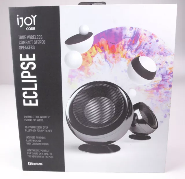 iJoy Eclipse Portable Bluetooth Speaker Set with Travel Case