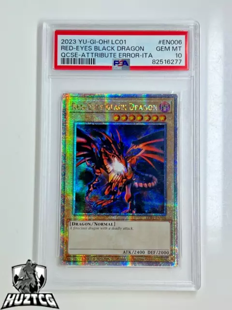 Yugioh - Rotäugiger schwarzer Drache - LC01-EN006 - Vierteljahrhundert selten - PSA 10